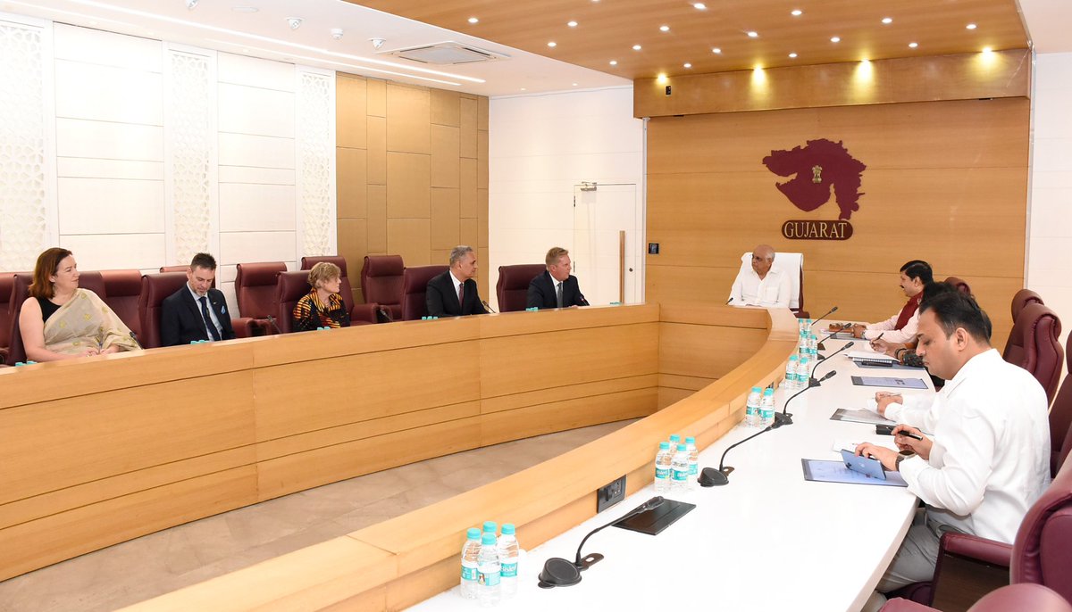 toddmcclaymp's tweet photo. Thank you welcoming me warmly to Gujarat @Bhupendrapbjp  It was a pleasure meeting with you and discussing opportunities for collaboration between India and New Zealand to support our businesses and institutions. https://t.co/KST7eS96el
