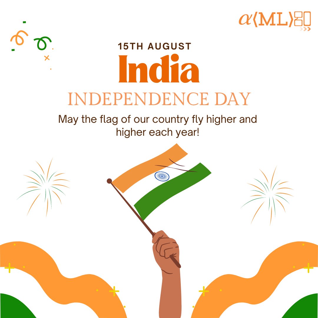AmlgoLabs's tweet photo. 78 years of freedom and unity—honoring our past, inspiring our future. Happy Independence Day! #IndependenceDay2024 #amlgolabs Some trending hashtags for Independence Day 2024 could be:
#IndependenceDay2024 #78YearsOfFreedom #FreedomAndUnity #ProudToBeIndian #IndiaAt78 https://t.co/ZjHPdQGrrC