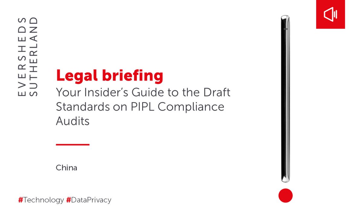 Standardization Administration of China's National Technical Committee 260 on Cybersecurity recently published a draft set of compliance audit standards. We provide an insider's guide to the key requirements that data controllers should be aware of. eversheds-sutherland.com/en/global/insi…