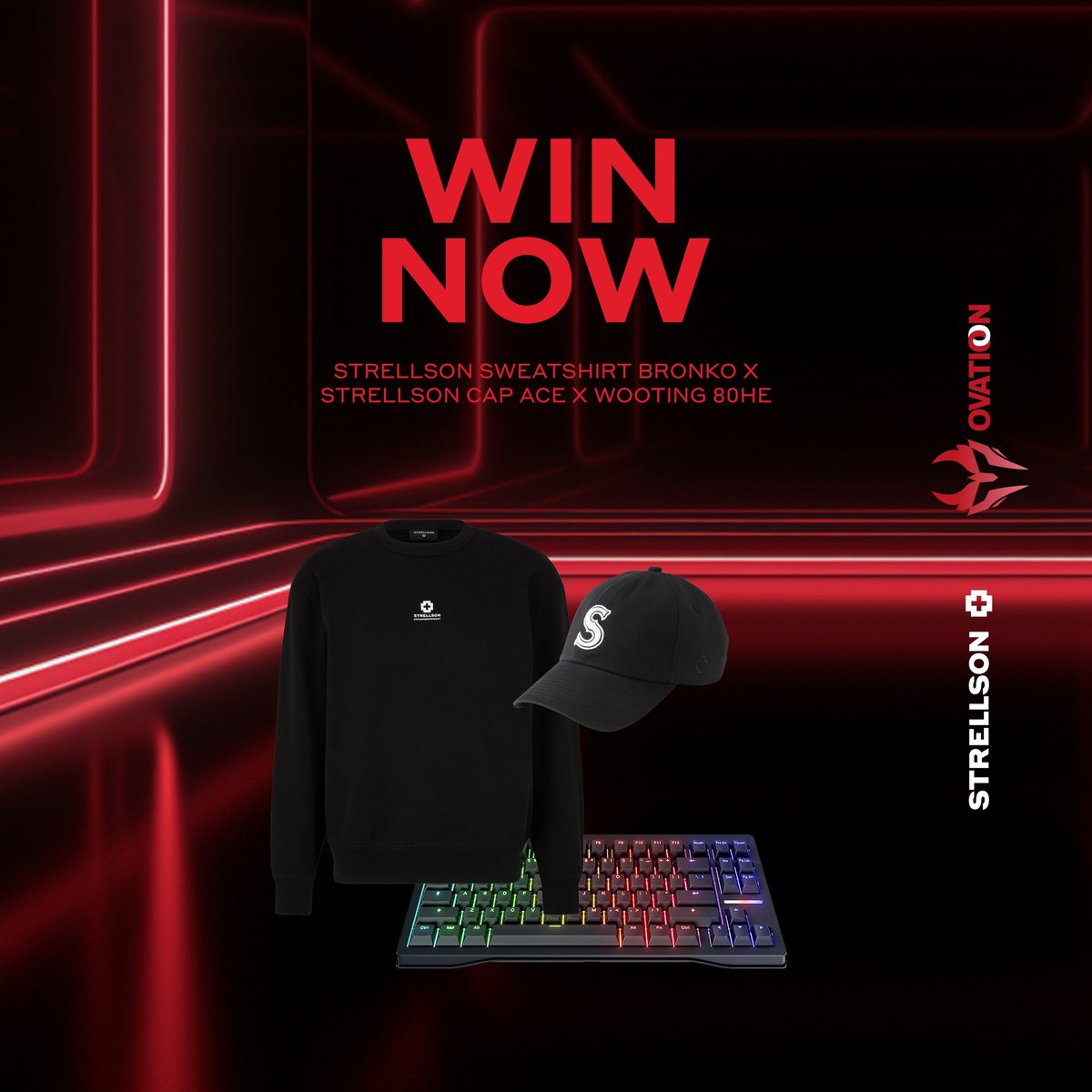 WE ARE GIVING AWAY 1 STRELLSON SWEATSHIRT, 1 STRELLSON CAP AND 1 WOOTING 80HE GAMING KEYBOARD (the wooting keyboard will be available in october)
follow <a href="/OvationEsports/">Ovation eSports</a> |
&amp; <a href="/strellsongaming/">STRELLSON GAMING</a> , retweet, tag one friend
ends 21.08.2024! 
Good luck 
#WEARINDEPENDENT