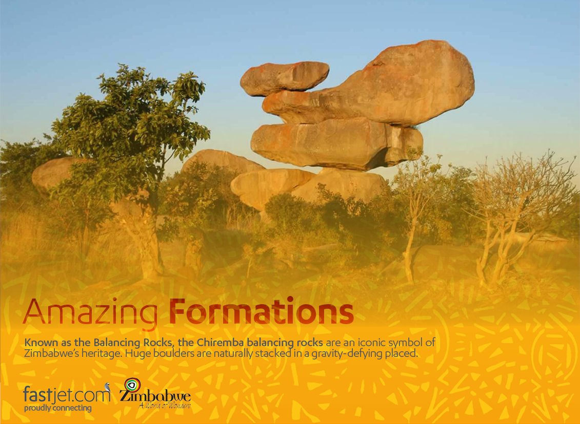 fastjet's tweet photo. #AmazingFormations | A symbol of defiance and national pride, the Chiremba Balancing Rocks stand in a gravity-defying setting.
#AmazingFormations 
#fastjet 
#AmazingZimbawe 
#worldofwonders 
#BalancingRocks 
#ProudlyZimbabwean

📷: @ZtaUpdates https://t.co/qtKPHa8rms