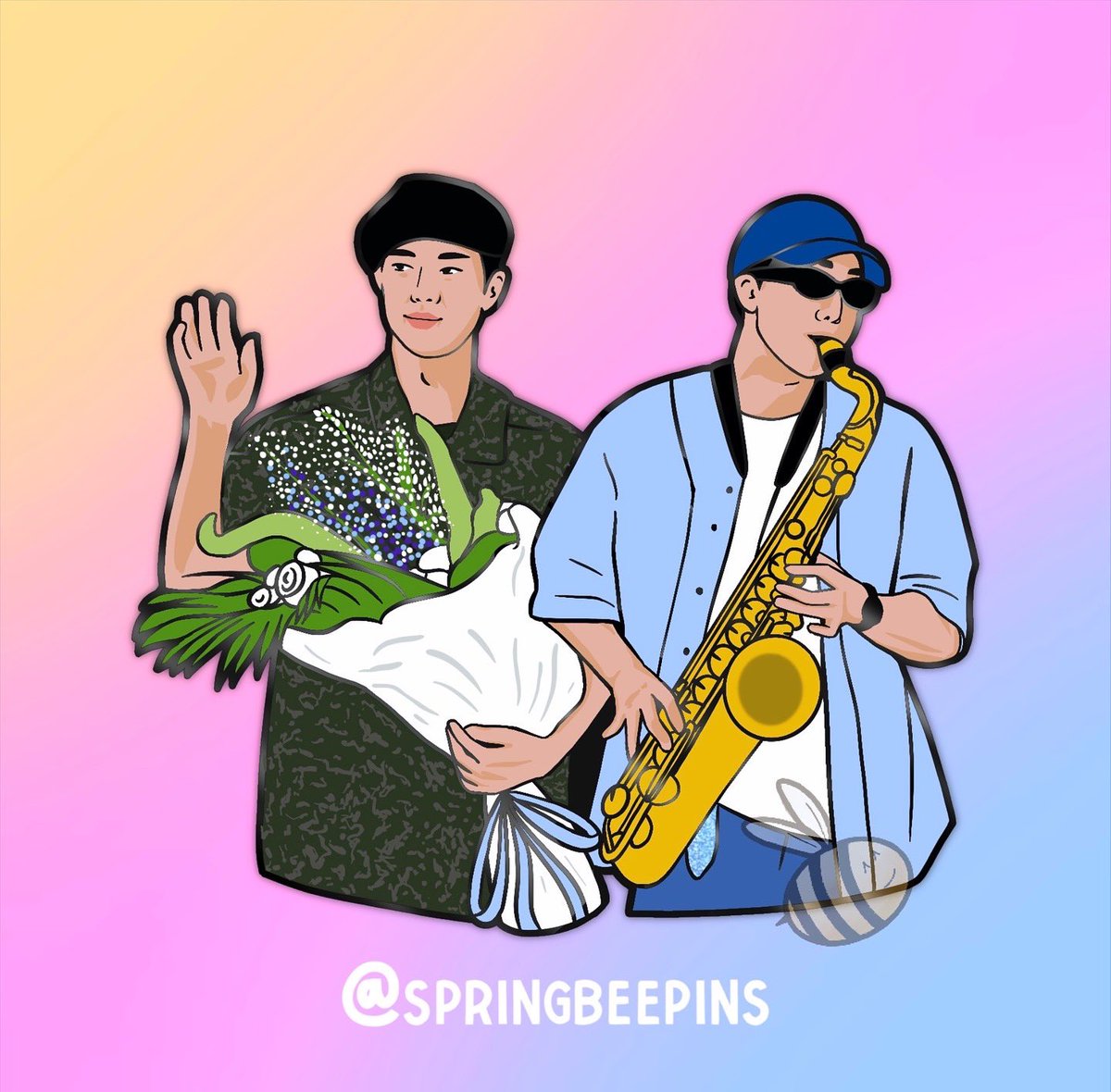closing POs for these 3 BTS pin designs soon 💜 grab a Namjin, Jimin, or Taehyung pin while you can!