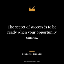 yourrcbiadvisor's tweet photo. The #secret of #success is to be ready when your #opportunity comes ~ Benjamin Disraeli https://t.co/DgiatbEuzR