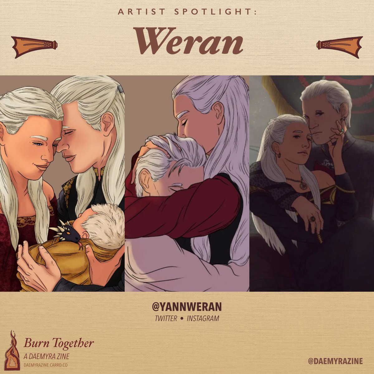 Burn Together: A Daemyra Zine tweet media