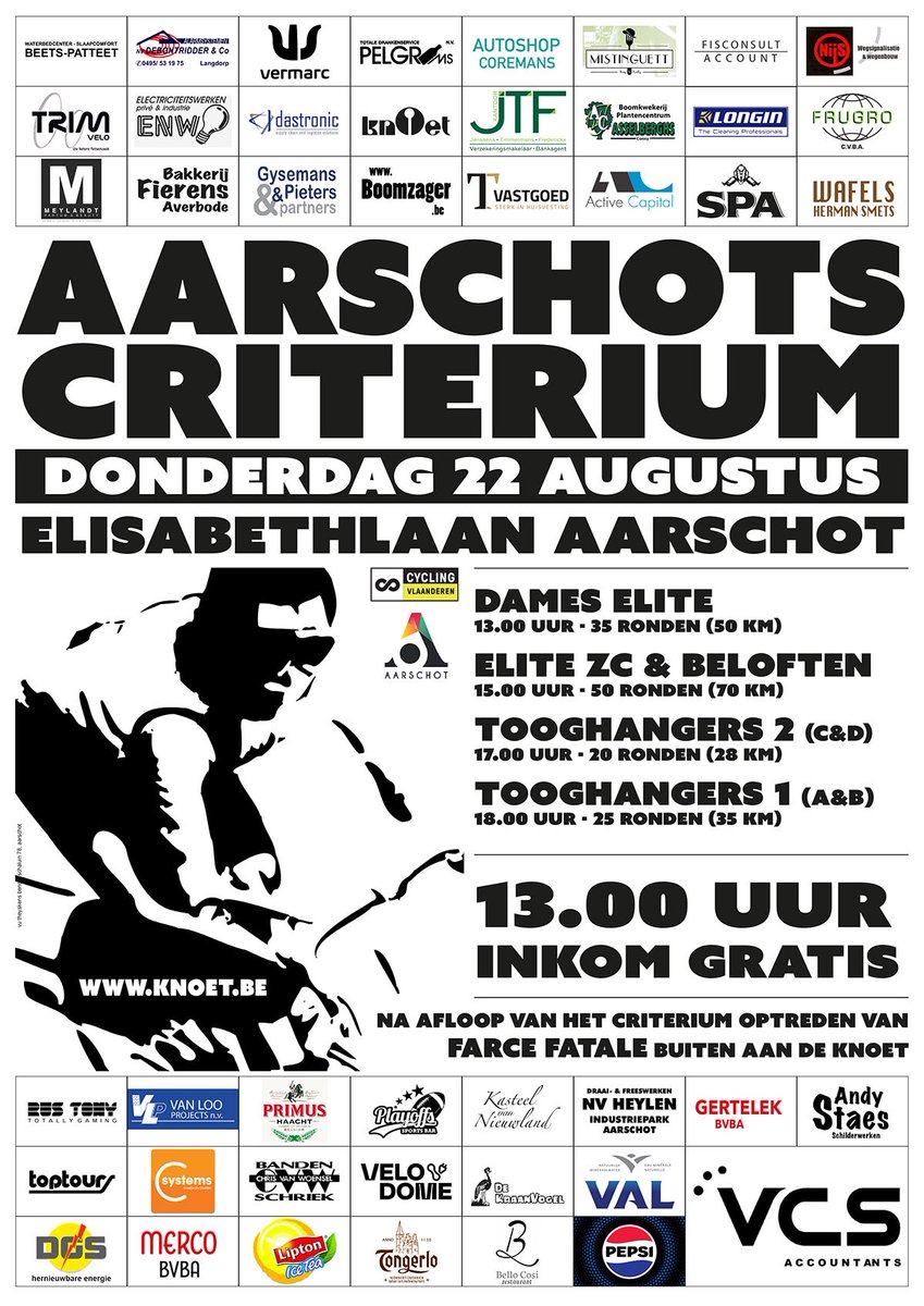 We tellen af … #Criterium #Aarschot 
#hetiskoers
