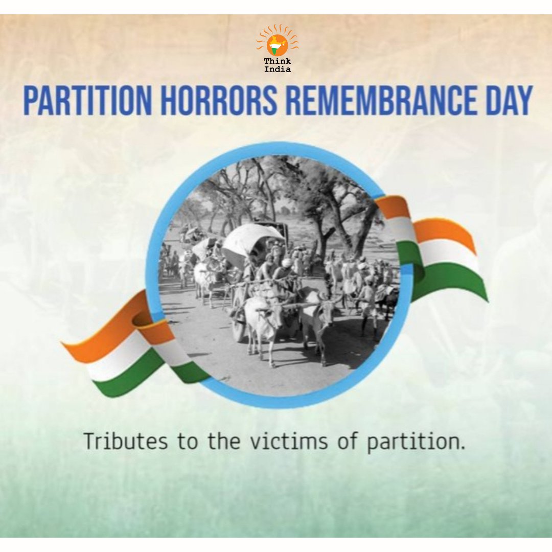 thinkindiaassam's tweet photo. On this day we remember the pain and suffering endured by millions of families during the 1947 Partition. 

This tragic chapter in history must not be forgotten, as it has left lasting scars on communities and individuals. 

#PartitionHorrorsRemembranceDay https://t.co/a8bGpqWRAo