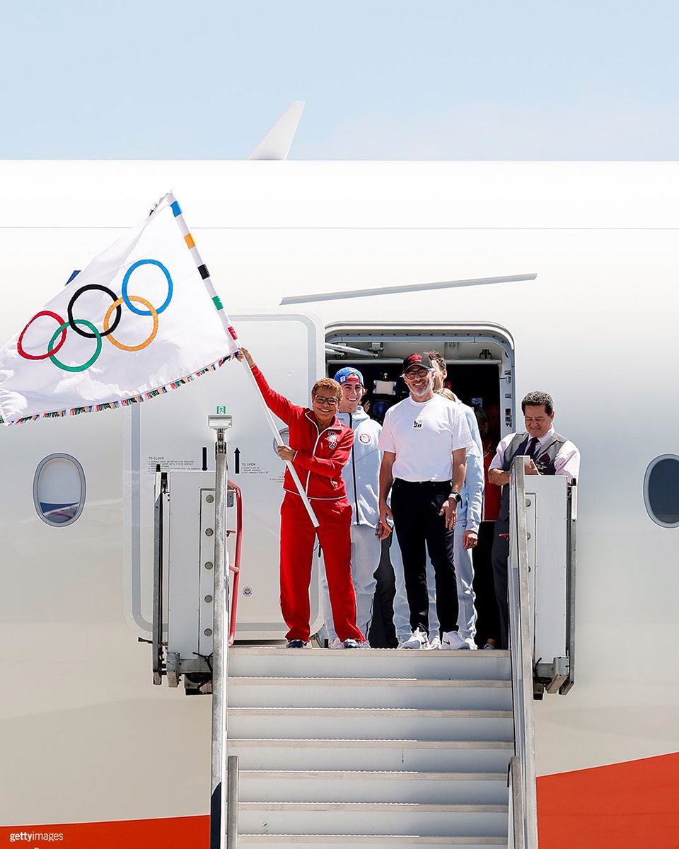 WSFworld's tweet photo. Olympic Flag Returns to Los Angeles After 40 Years

Today marked a historic moment as the @Olympics flag officially landed at LAX, signaling the countdown to the @LA28 Games.

#NextUpLA28 #Olympics #LA28Games #CSR #WSF https://t.co/mvCsOq43N4