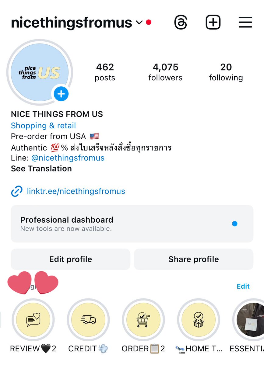 nthingsfromUS's tweet image. NICE THINGS FROM US 🇺🇸 รับพรีเมกา ทุกเว็บ

✈️ ส่งกลับแอร์ 7-10 วันถึงไทย
💯 ขายของแท้เท่านั้น ส่งหลักฐานให้หลังสั่งซื้อทุกรายการ
🔴 ร้านมีเครดิต &amp;amp; รีวิวน้า สามารถดูที่ highlight หน้าไอจีได้เลยค่า

📌 สั่งซื้อ DM/Line: @nicethingsfromus
(ไลน์จะตอบเร็วสุดนะคะ dm ไม่แจ้งเตือนค่ะ🥺)