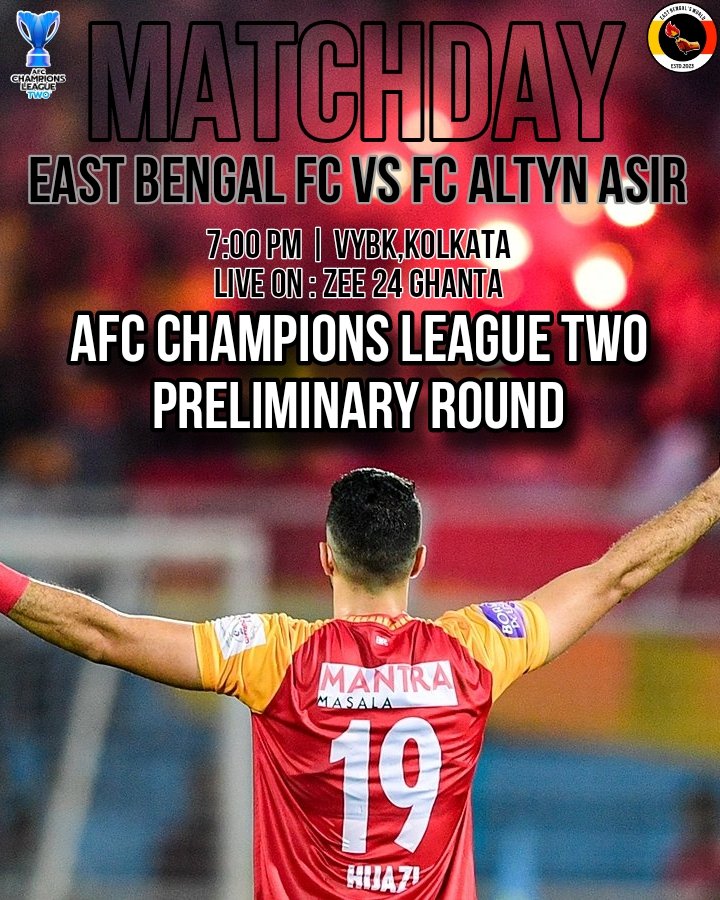 EBWORLD23's tweet photo. Asia Calling ❤️💛

#JoyEastBengal #EBWORLD #EBFC #IndianFootball #AFCChampionsLeague https://t.co/S47c95msQR