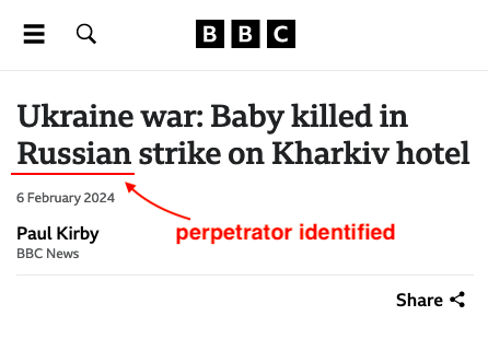 AlanRMacLeod's tweet photo. When they do it vs. when we do it, BBC edition. 🇷🇺🇺🇦🇮🇱🇵🇸 https://t.co/Opnzw0Z6cW