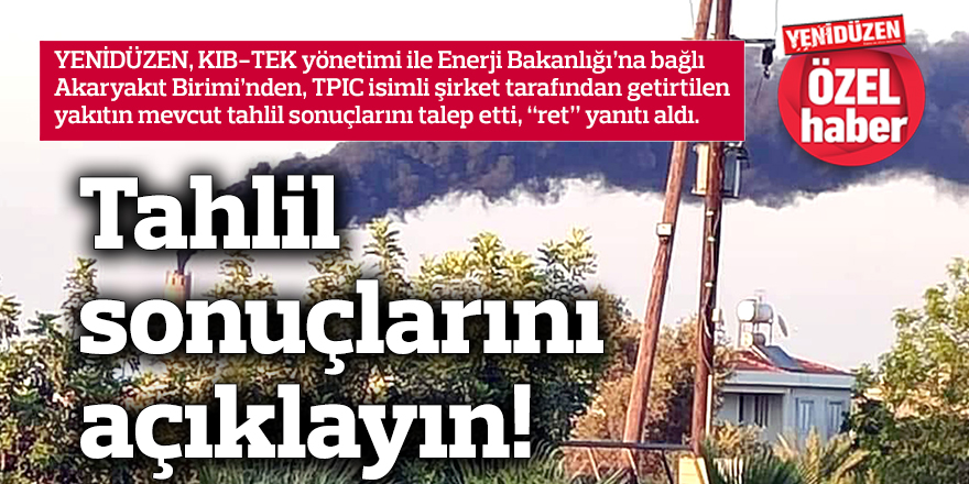 Tahlil sonuçlarını açıklayın! yeniduzen.com/tahlil-sonucla…