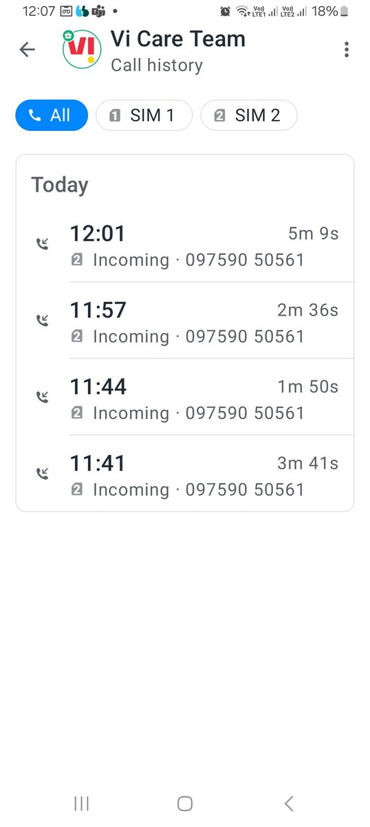 Tima01071978's tweet photo. @ViCustomerCare see how are your customer care executive mentally harassing customers after port out request with so many back to back calls https://t.co/S3X13qb8hQ