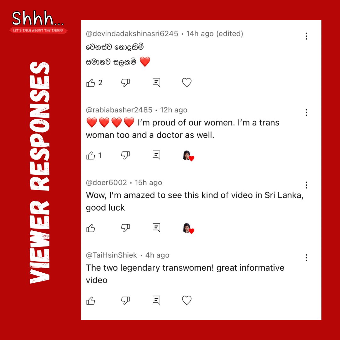 ShhhTalkshow's tweet photo. 💬 This show is about everyday Sri Lankans having a voice. It’s not easy for our guests to share their personal truths and demons on a public platform, but audience feedback like this makes it all worthwhile.Let’s change the world together. ❤️ 

#shhh #talkabouttaboos #feedback https://t.co/6FdJryiibJ