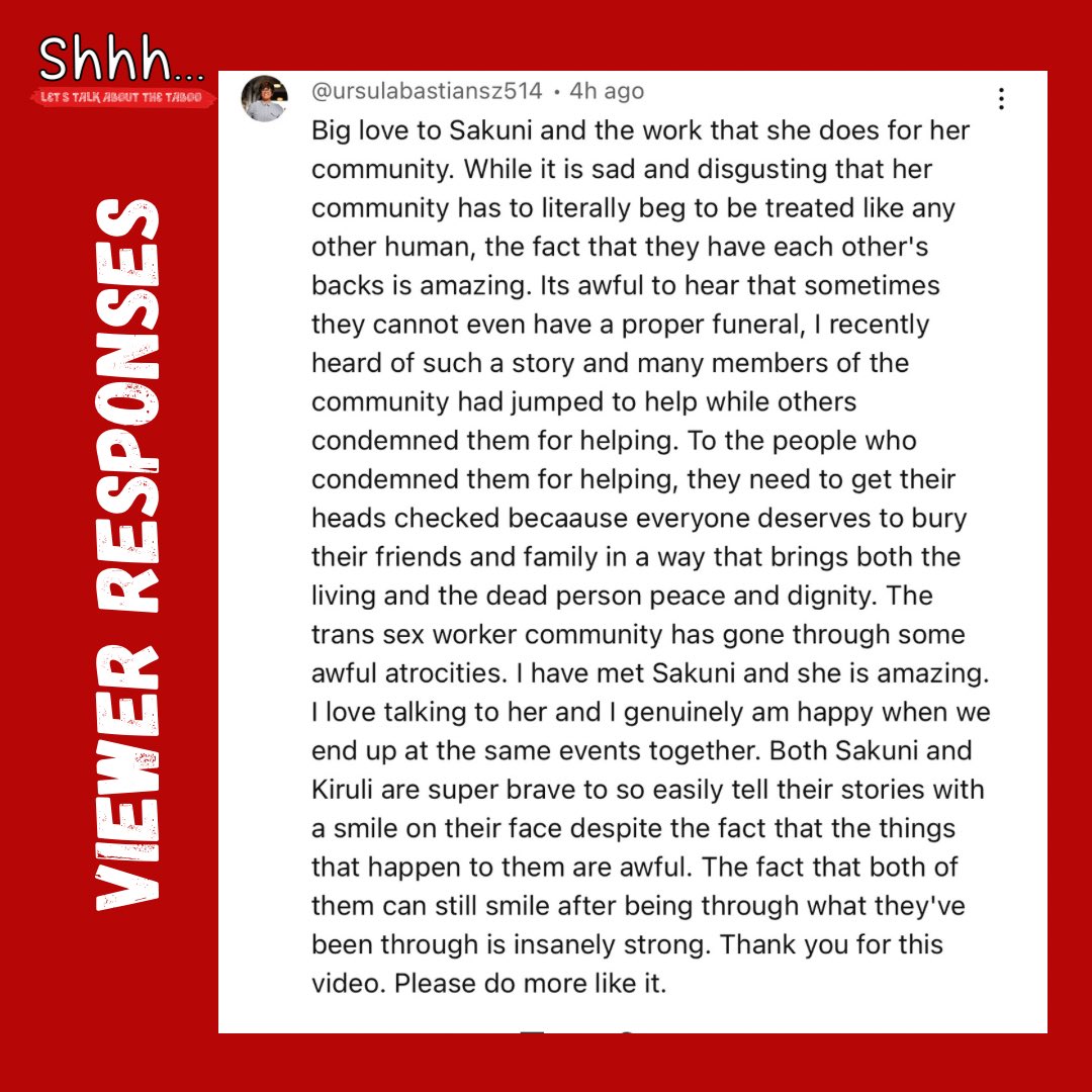 ShhhTalkshow's tweet photo. 💬 This show is about everyday Sri Lankans having a voice. It’s not easy for our guests to share their personal truths and demons on a public platform, but audience feedback like this makes it all worthwhile.Let’s change the world together. ❤️ 

#shhh #talkabouttaboos #feedback https://t.co/6FdJryiibJ