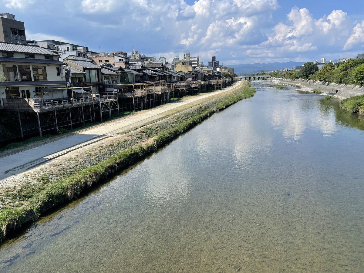 暑すぎて誰も座ってはらへん鴨川より
残暑見舞い申し上げます