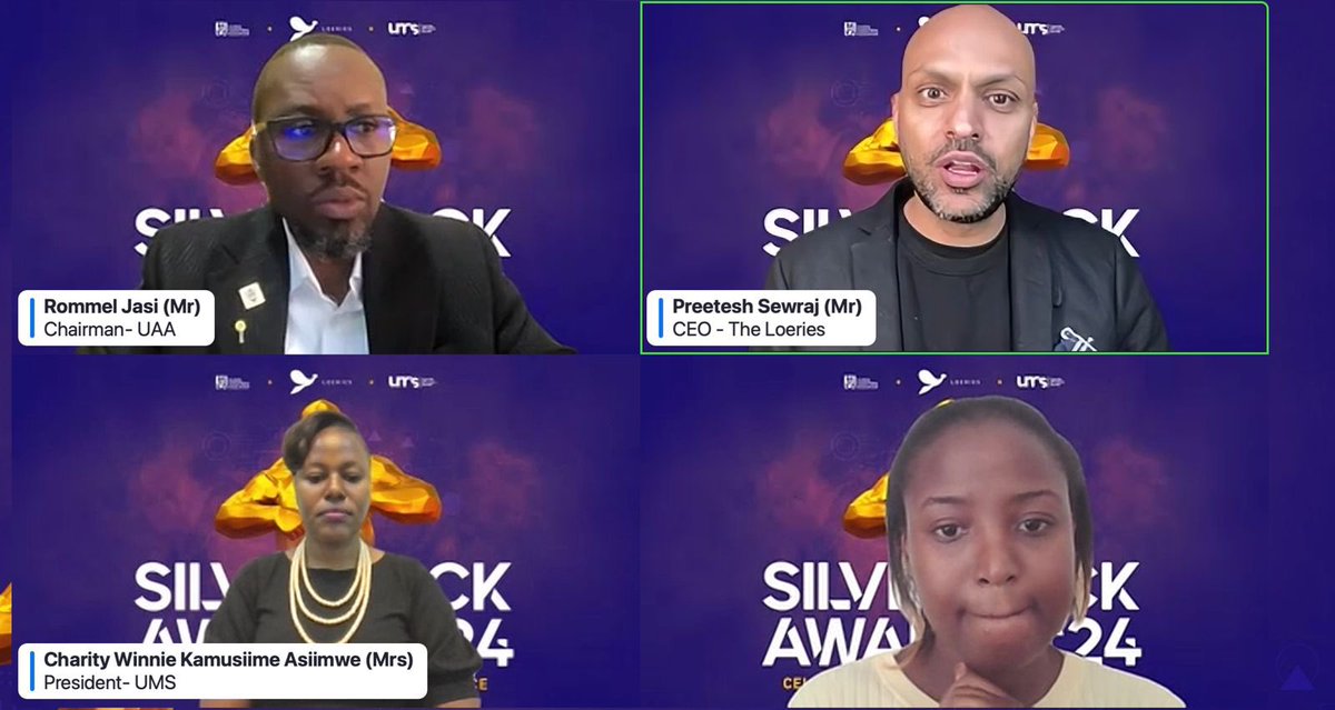 PyeparFaisal's tweet photo. Today marks the official launch of the #SilverbackAwards2024, as we have @jasirommel from @UAA_Uganda , @iPreetesh from #TheLoeries, @ckamusic from @UMS_Marketer brief us on this yearโs dynamics;
Whatโs new & what to look out for this 2024 https://t.co/JeYiHYgz8U