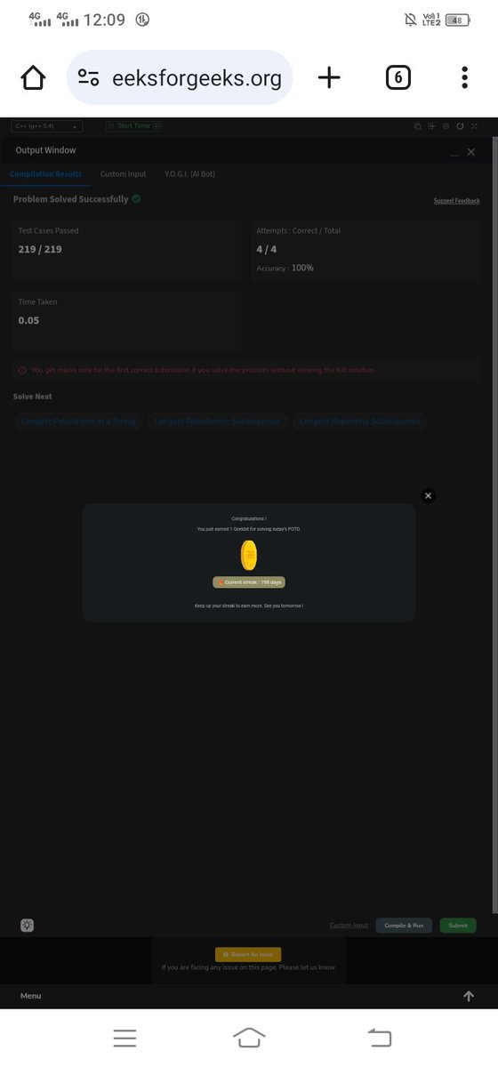 ZikraKh11327737's tweet photo. Day 22:
@geeksforgeeks
Successfully Solved POTD #gfg #geekstreak2024
#GeekStreakChallenge
#CodeEveryday #30DayCoding #Challenge https://t.co/5sluCaQduJ
