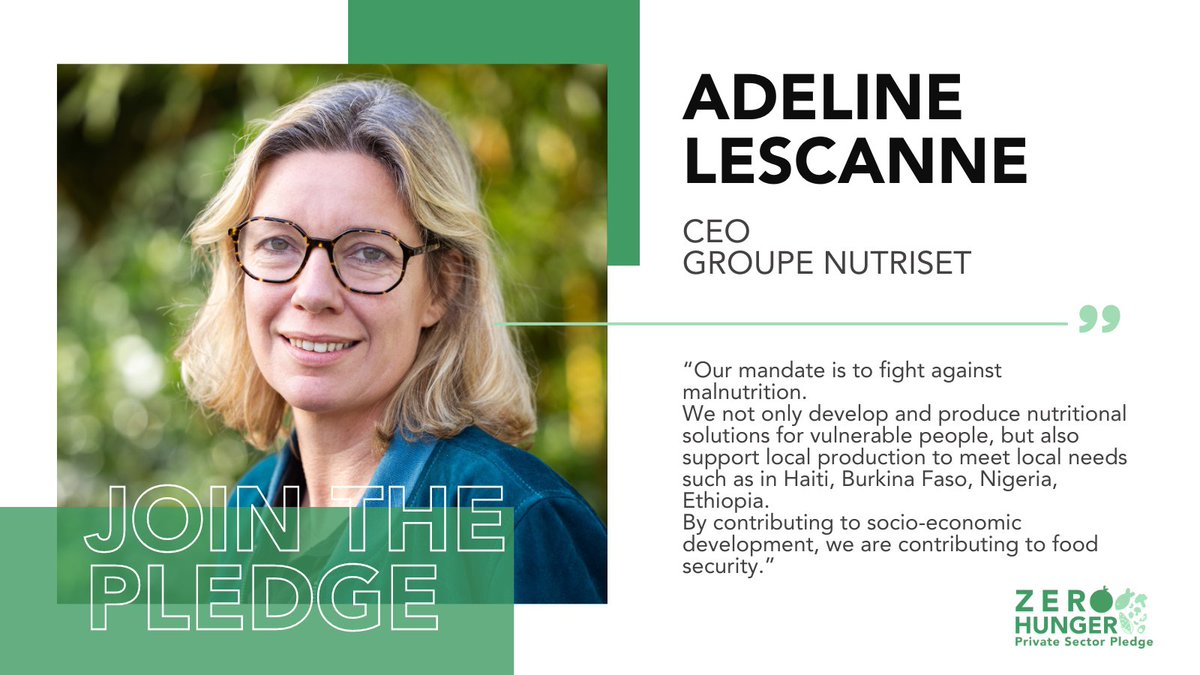 Zero Hunger Private Sector Pledge (@zhpledge) on Twitter photo 🌍 <a href="/Nutriset/">Nutriset.es</a> is investing in infrastructure, regulations and technical support to empower SMEs in Africa, Haiti and India through the Zero Hunger Pledge. 👏
New companies are joining the movement to #EndHunger - any company can sign!
Learn more: pledge.zerohungercoalition.org/en/how-pledge
#SDG2 🌍 <a href="/Nutriset/">Nutriset.es</a> is investing in infrastructure, regulations and technical support to empower SMEs in Africa, Haiti and India through the Zero Hunger Pledge. 👏
New companies are joining the movement to #EndHunger - any company can sign!
Learn more: pledge.zerohungercoalition.org/en/how-pledge
#SDG2
