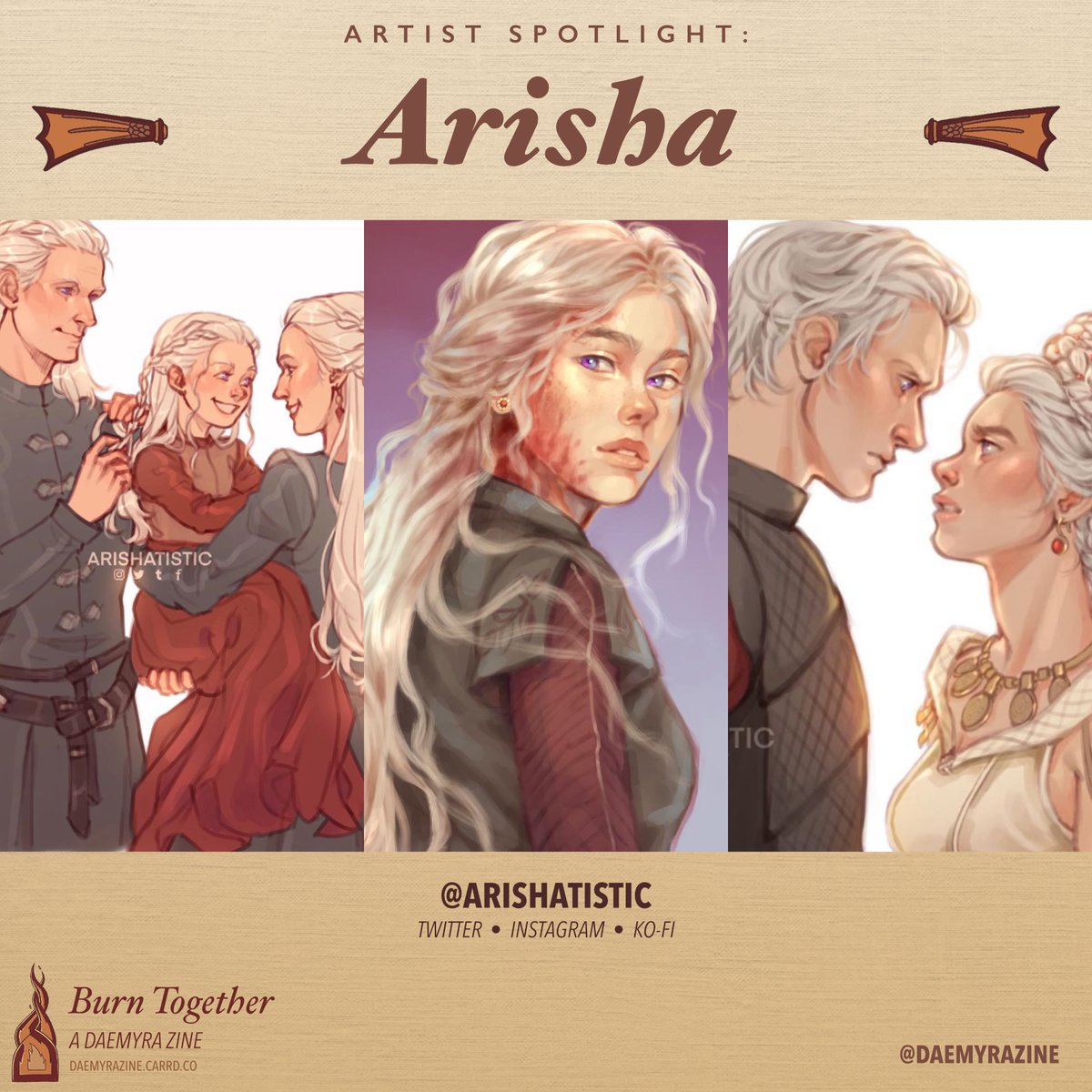 Burn Together: A Daemyra Zine tweet media