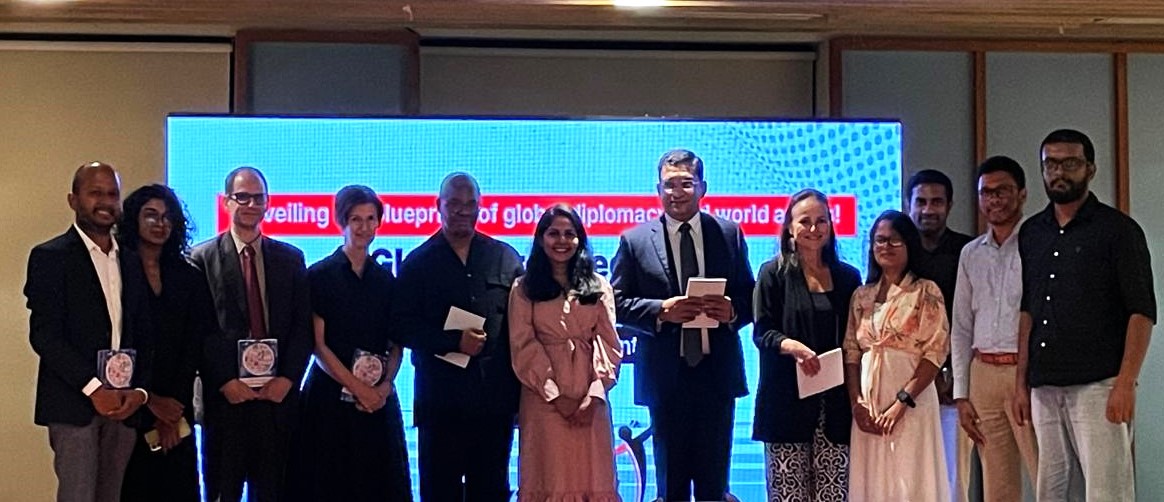 CanHCSriLanka's tweet photo. High Commissioner @AmbEricWalsh shared thoughts on the value of #diplomacy in today’s world at the launch of ‘Global Architecture: A Manual to Educate Youth on International Relations’ organized by #NextGenSL #SriLanka https://t.co/Yc1d3aRA1X