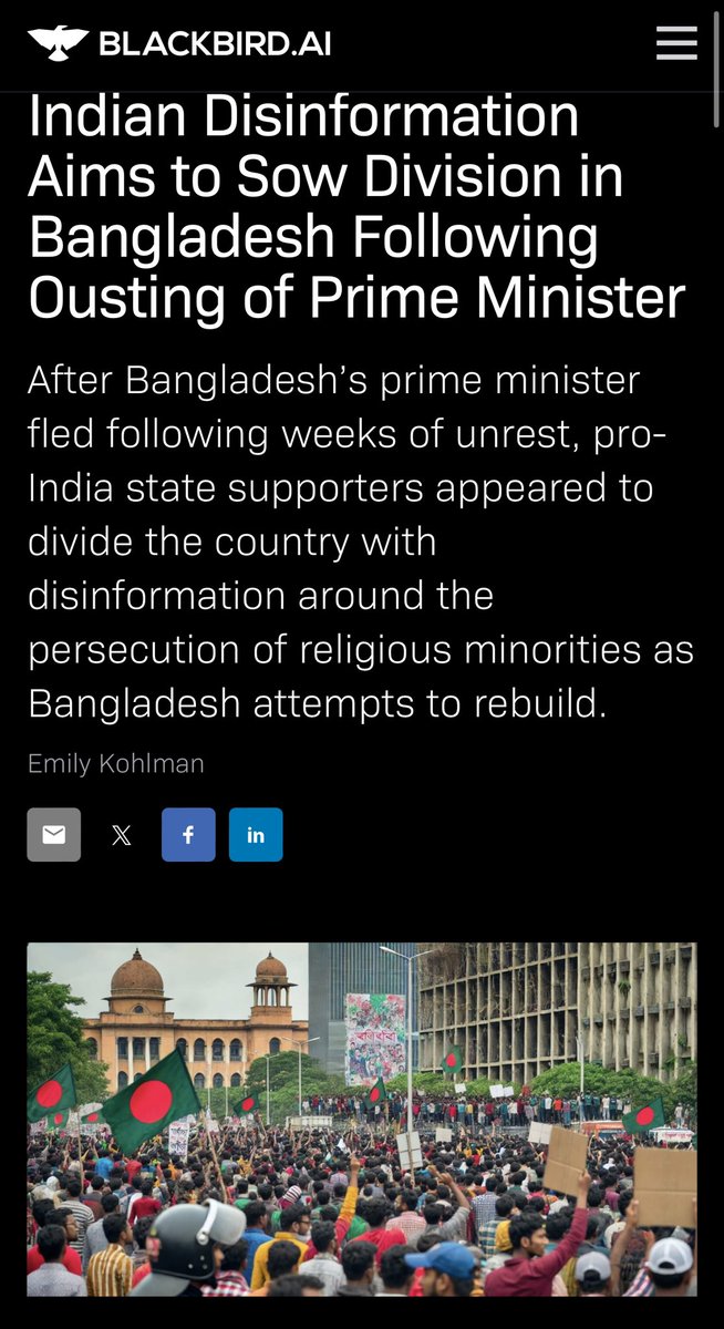 “Blackbird. AI Constellation Narrative Intelligence Platform detected significant anomalous activity, referring to atypical patterns of content propagation, suggesting a coordinated effort by Indian State Supporters to amplify disinformation narratives around the anti-Hindu