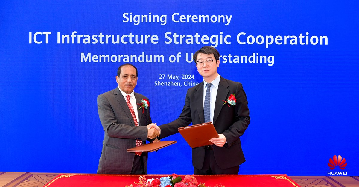 Huawei_ME's tweet photo. Ras Al Khaimah Police and Huawei UAE recently signed the ICT Infrastructure Strategic Cooperation MoU to support their Safe City vision!Leveraging Huawei's extensive ICT solutions, this MoU paves the way for enhanced ICT infrastructure. #HuaweiUAE #RAKPolice #MoU #city_safe https://t.co/c6vG69Owo1