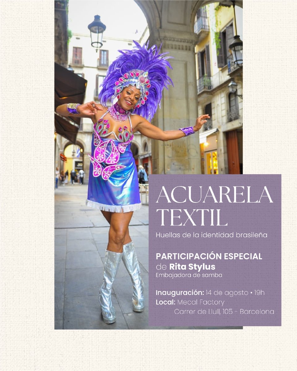 mecalfactory (@mecalfactory) on Twitter photo 🎶 Hoy, Rita Stylus, embajadora del samba en Barcelona, se unirá al grupo "Samba, Batuque e Reza" para un concierto que promete ser inolvidable, celebrando la rica tradición musical de Brasil en la inauguración de la exposición "Aquarela Textil" en <a href="/mecalfactory/">mecalfactory</a>. 🎶 Hoy, Rita Stylus, embajadora del samba en Barcelona, se unirá al grupo "Samba, Batuque e Reza" para un concierto que promete ser inolvidable, celebrando la rica tradición musical de Brasil en la inauguración de la exposición "Aquarela Textil" en <a href="/mecalfactory/">mecalfactory</a>.