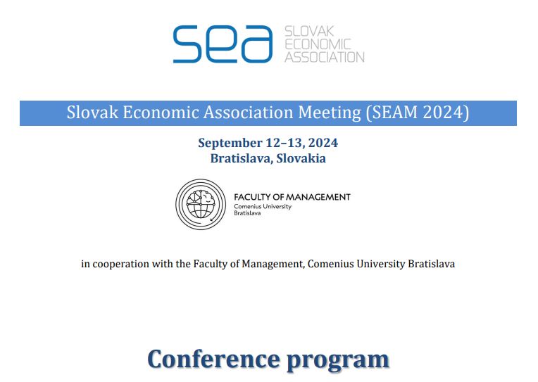 📢Conference program for <a href="/SlovakEcon/">Slovak Economic Association</a> annual meeting #SEAM2024 is now available! We are looking forward to meeting you in Bratislava on 12-13.9. slovakecon.sk/seam2024/progr…