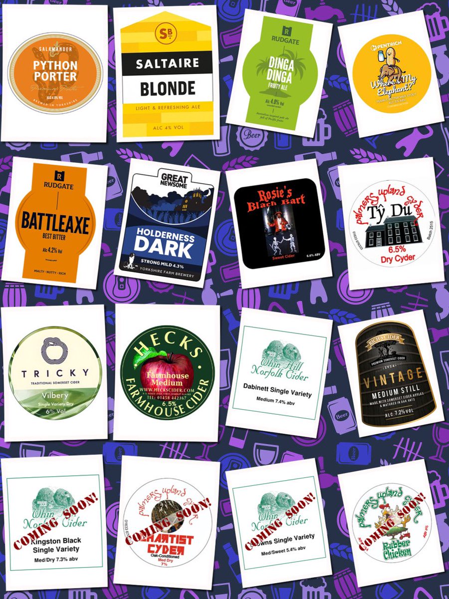 ShipInnHull (@shipinnhull) on Twitter photo Open from 5pm with #RealAle + #RealCider from:-
#Salamander <a href="/SaltaireBrewery/">Saltaire Brewery</a> <a href="/rudgatebrewery/">Rudgate Brewery</a> <a href="/PentrichBrewing/">Pentrich Brewing Co</a> <a href="/greatnewsome/">Great Newsome Brewery</a> #PalmersUpland <a href="/trickyciderco/">Now @trickycider</a> <a href="/HecksCider/">Hecks Cider</a> <a href="/WhinHillCider/">Whin Hill Norfolk Cider Ltd</a> #RosiesCider <a href="/richs_cider/">Rich's Cider</a>
#RealAleFinder Beer Board: bit.ly/3ozQGbs
🍻 🍺 🥂 🍷 🍾 Open from 5pm with #RealAle + #RealCider from:-
#Salamander <a href="/SaltaireBrewery/">Saltaire Brewery</a> <a href="/rudgatebrewery/">Rudgate Brewery</a> <a href="/PentrichBrewing/">Pentrich Brewing Co</a> <a href="/greatnewsome/">Great Newsome Brewery</a> #PalmersUpland <a href="/trickyciderco/">Now @trickycider</a> <a href="/HecksCider/">Hecks Cider</a> <a href="/WhinHillCider/">Whin Hill Norfolk Cider Ltd</a> #RosiesCider <a href="/richs_cider/">Rich's Cider</a>
#RealAleFinder Beer Board: bit.ly/3ozQGbs
🍻 🍺 🥂 🍷 🍾