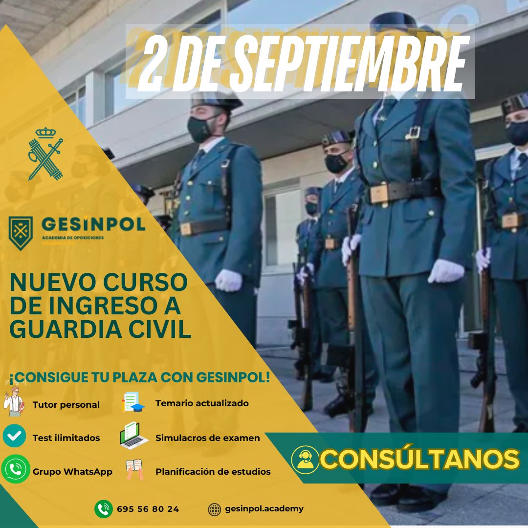 Academia Oposiciones Guardia Civil Gesinpol tweet media