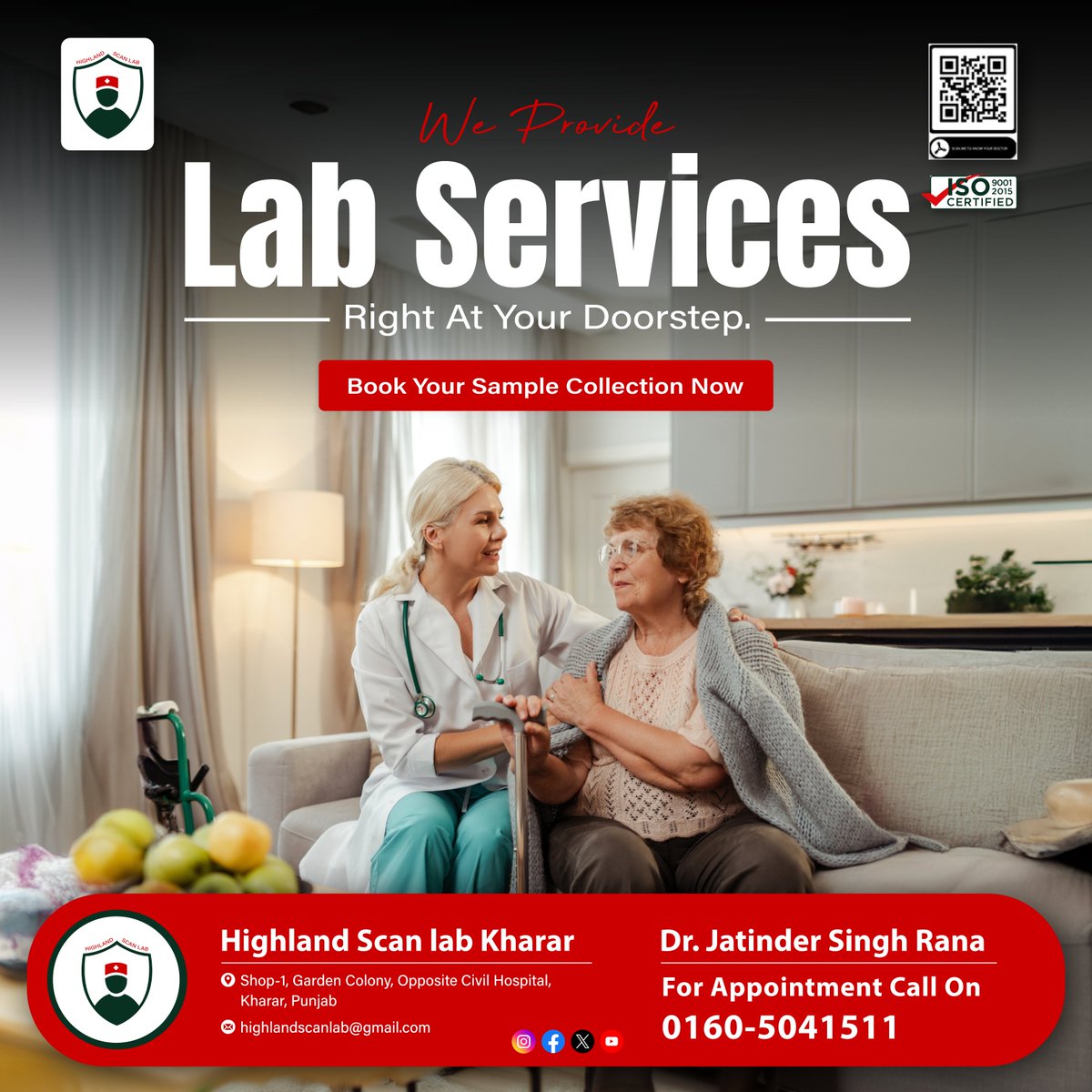 HighlandScanLab's tweet image. Highland Scan Lab brings convenience to your #health journey. No need to step out—our lab comes to you. Get accurate lab tests without leaving home!

#HomeLabServices #DoorstepHealth #LabTestsAtHome #ConvenientCare #HighlandScanLab #DrJatinderSingh #BestLab