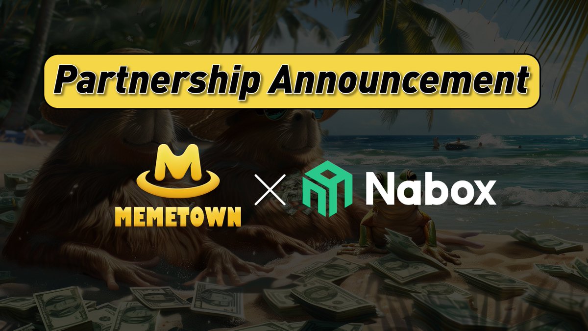 We are pleased to announce collaboration with <a href="/naboxwallet/">Nabox</a> !🔥

We’re supporting each other’s wallet s and cross-chain  collaboration.
More airdrops to come, stay tunned！🌟💎 

Join now and earn the point before it's too late. 
t.me/theMemeTownNews
#Airdrop #MemeTown #TON