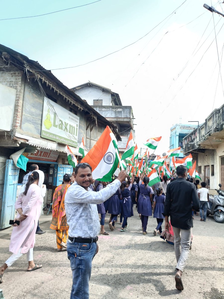 Har gar tiranga celebration at rally at Phc Bhensavada taluka Dhansura