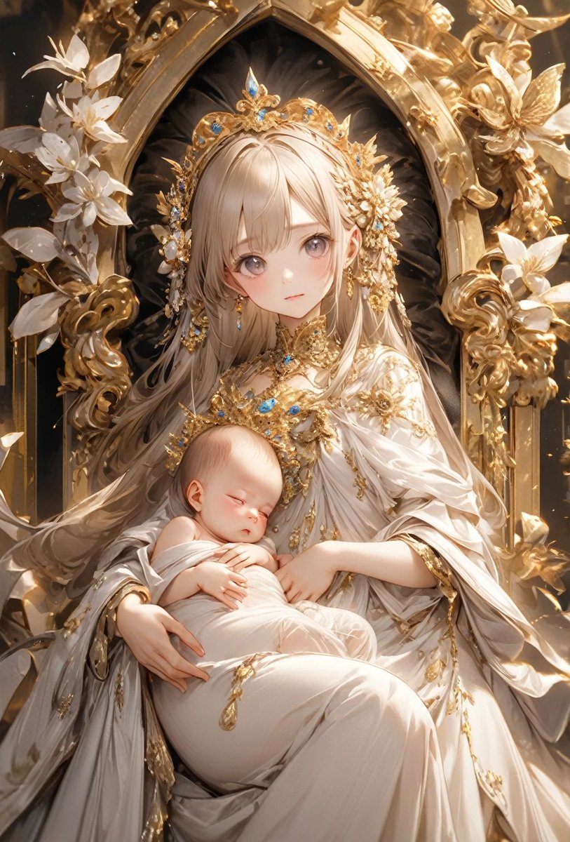 母親になったお姫様
#AI #AIart #AIイラスト #AI生成 #AI画像生成 #美少女