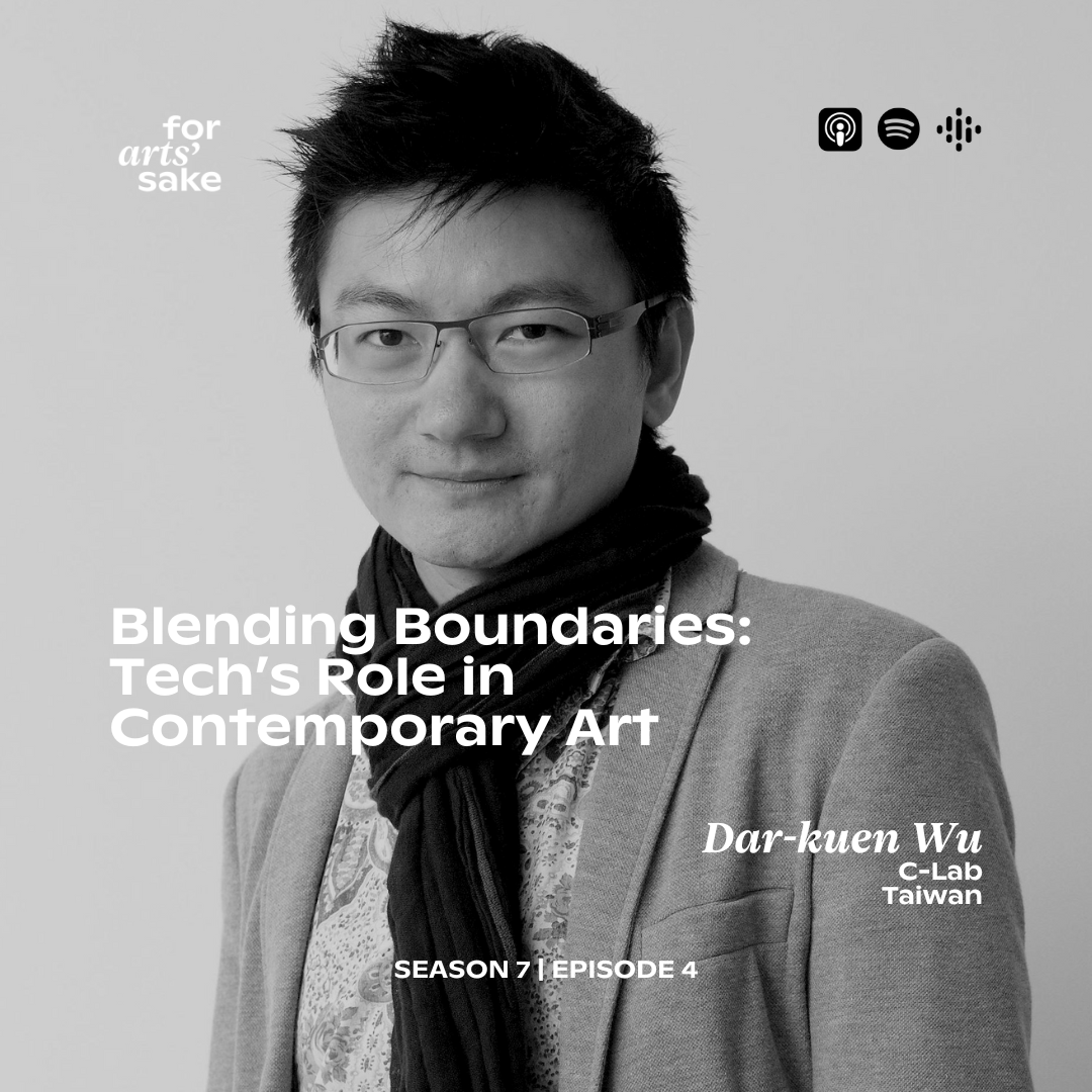 sake_arts's tweet photo. New episode is out! 🚨 Join our chat with Dar-kuen Wu, Senior Curator at Taiwan's Contemporary Culture Lab (C-Lab), as he shares his approach to blending contemporary art with Taiwanese culture. 

Discover what it's like managing C-Lab's innovative projects like the Future Vision Lab, international collaborations, and get a sneak peek into Taiwan's evolving cultural ecosystem. 

Listen on https://t.co/znBdCBJs4N and your favourite streaming platforms 📷🎧