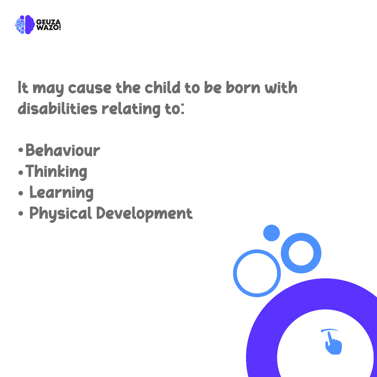 GeuzaWazo's tweet photo. Fetal Alcohol Spectrum Disorder (FASD) is a condition caused by alcohol exposure during pregnancy, leading to challenges in behavior, learning, and development.
How much do you know about FASD?ย
ย #geuzawazoย ๐ #FASD #KnowTheFacts #SupportAwareness https://t.co/kXcHOGzurK