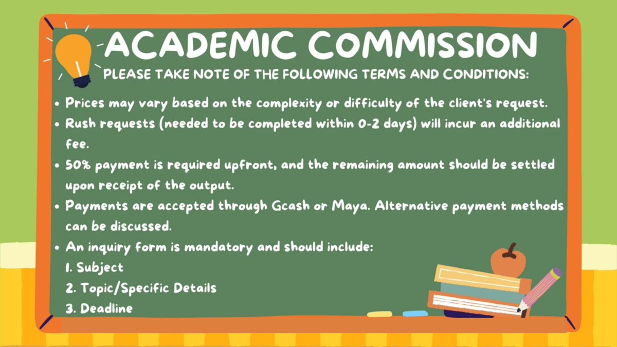 rawryia's tweet image. Hello Everyone! Argel commisions at your service. Open for rush &amp;amp; non-rush commissions

•Academic Commission for Elementary to Grade 11 

Dm me for inquiries!
#studytwt
#acadcommission
#mathcommission
#academics