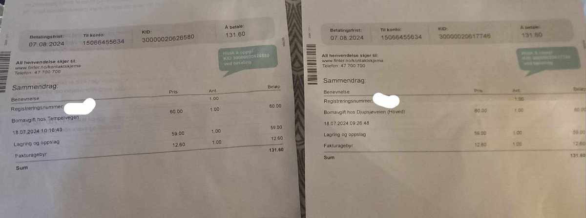 TStalung's tweet image. 2 fakturaer og 2 ganger lagring og oppslag på under en time på Norefjell!! Svindel?

@HFMarthinussen @Forbrukerradet #Finter #norefjell #sigdal #krødsherad #norgesbom #gebyrer
@Nettavisen @Justisdep @samferdselsdep