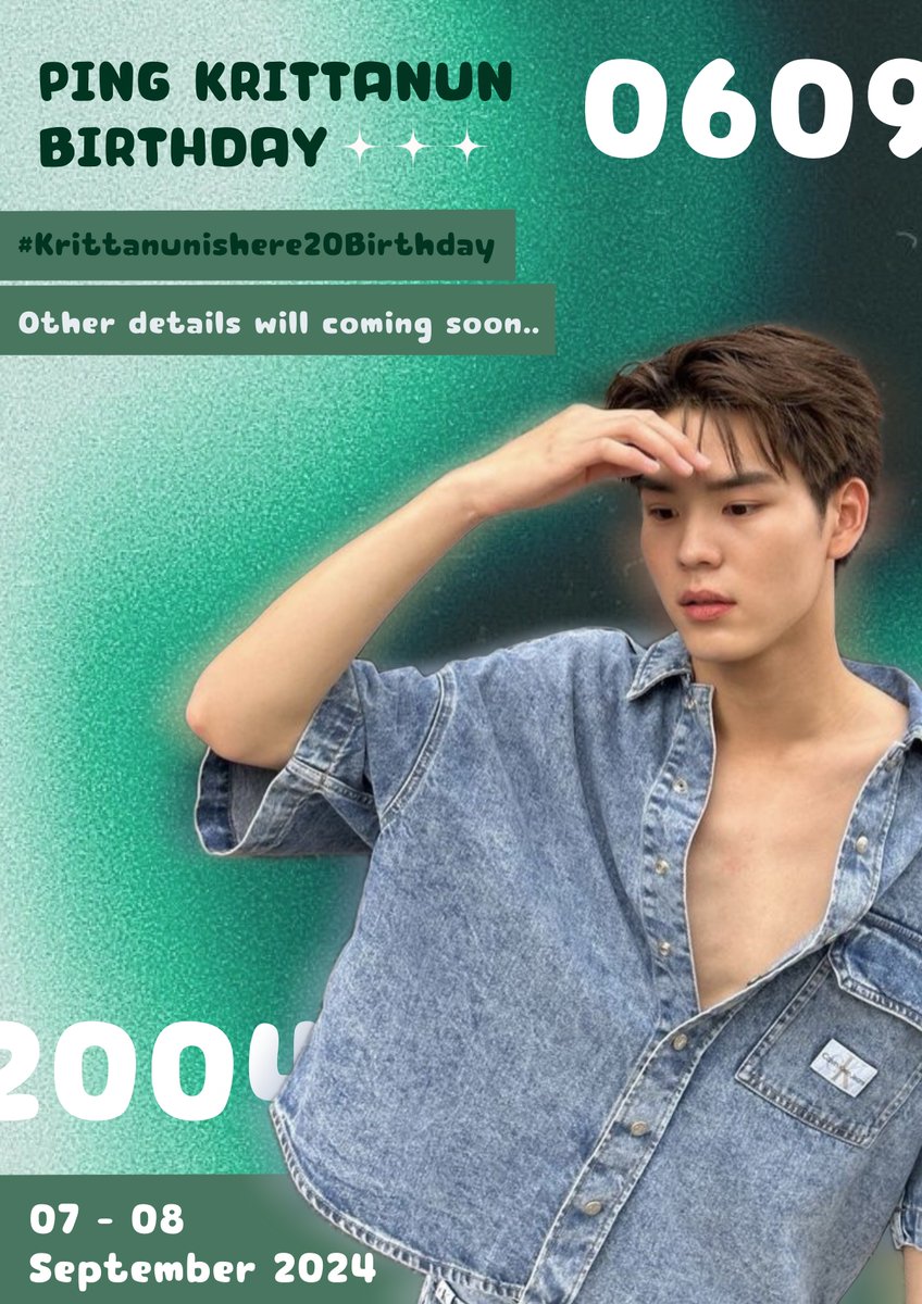 #Krittanunishere20Birthday💚✨ tweet media