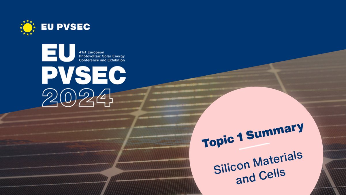 EUPVSEC's tweet image. Topic Summary 📑
What to expect from #Topic1?

"Today, c-Si-based PV technology dominates the PV market due to the high efficiency, long-term stability, reliability, and material abundance. . ."
Read the message by the topic chair 👉
eupvsec.org/index.php/home…

#EUPVSEC2024 #EUPVSEC
