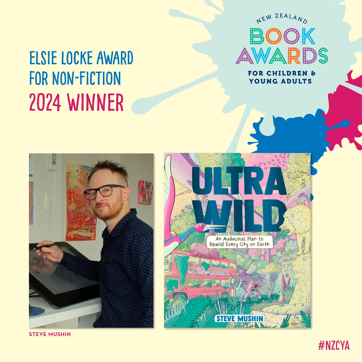 ✨The winner of the 2024 Elsie Locke Award for Non-Fiction is Ultrawild: An Audacious Plan to Rewild Every City on Earth by Steve Mushin <a href="/AllenAndUnwinNZ/">Allen & Unwin Aotearoa NZ</a>
#NZCYA #BooksAlive