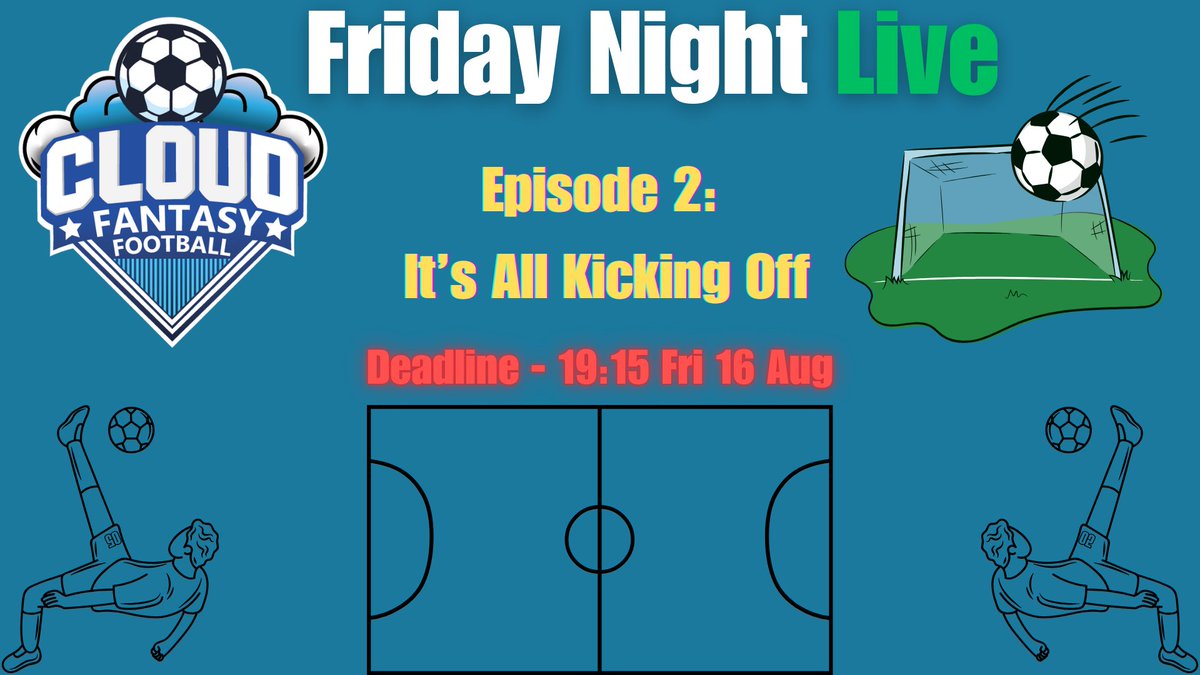 CloudySkyFFShow's tweet photo. Just 3 days to go until 'It's All Kicking Off' on Cloud Fantasy Football ⚽️

Get yourselves entered here:
https://t.co/ZnkG6DjLkA

Tips on how to play here:
https://t.co/vhHjc899FA

Planner here:
https://t.co/lYS3n9keYH

YouTube content here:
https://t.co/7i4QUtejpS https://t.co/7cdPrfjV34