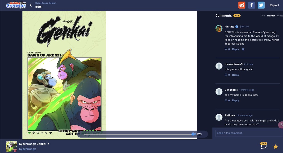 _nicripto's tweet photo. @CyberKongz @mangaplus_o OOH! 🤞 All done. Waiting episode 4 now. https://t.co/kM9u3UpK0E