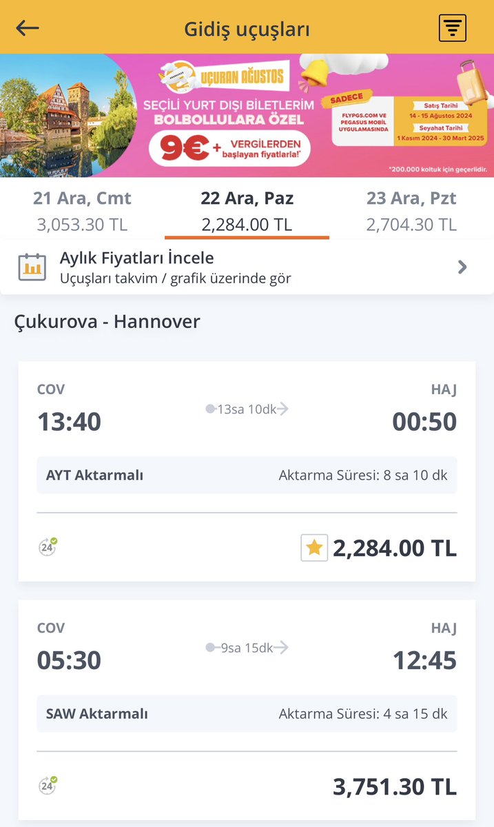 Güya uluslararası havalimanı diye yapıldı. Bakın bir tane direkt uçuş yok Hannover’e! Yazik çok yazik!!!!!!!