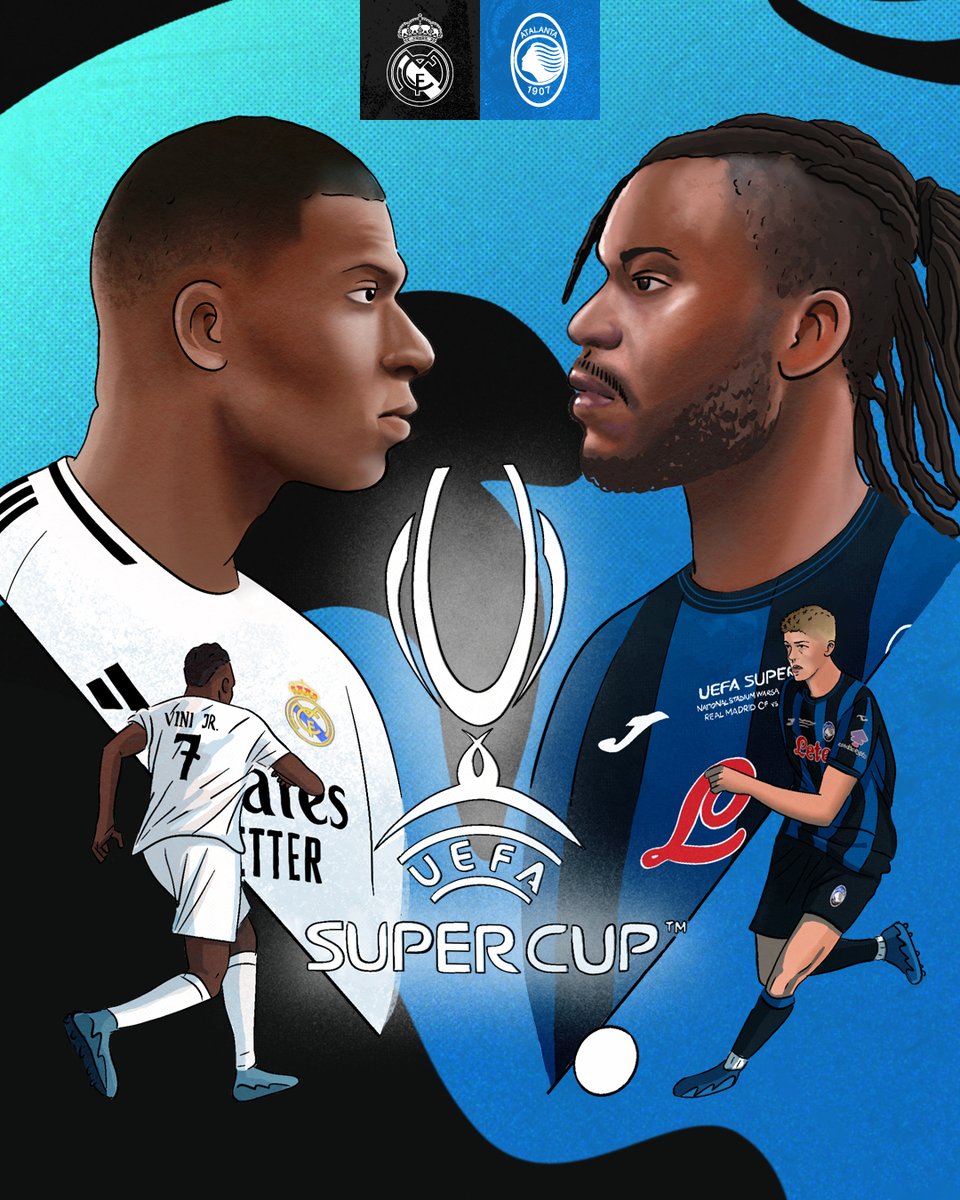Atalanta_BC's tweet photo. Faccia a faccia con i 𝐵𝑙𝑎𝑛𝑐𝑜𝑠 🤜🤛

Face to face with @realmadrid 😤

#RealMadridAtalanta #SuperCup #GoAtalantaGo ⚫️🔵 https://t.co/R5WboC2o4z