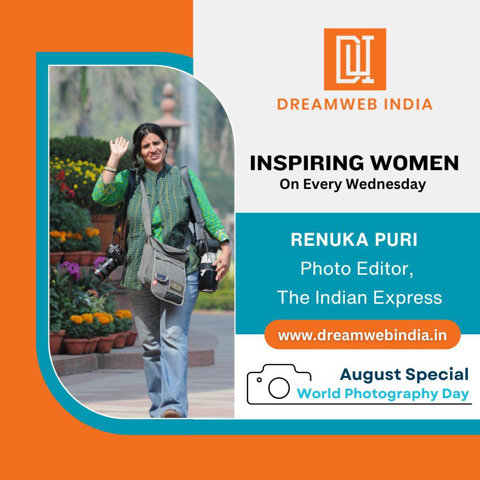 Excited to feature Renuka Puri, Photo Editor at The Indian Express, on #WorldPhotographyDay! With 27+ years of experience, her iconic work spans politics, culture &amp; societal issues. 
Read her inspiring interview: dreamwebindia.in/2024/08/14/ins…