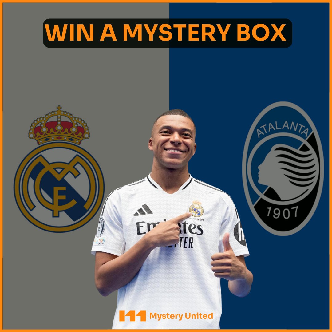 MysteryUnitedEU's tweet image. 𝗪𝗶𝗻 𝗮 𝗠𝘆𝘀𝘁𝗲𝗿𝘆 𝗕𝗼𝘅...

If Kylian Mbappé scores the first goal during the UEFA Supercup match Real Madrid - Atalanta⚽

Want a chance to win?
🤝 Follow @MysteryUnitedEU
🔁 Retweet 

We will announce the possible winner on Thursday 15 August!

#REAATA #MysteryUnited