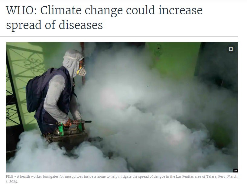 Impact Santé Afrique (@impsanteafrique) on Twitter photo 🗞️ #MalariaNews: WHO: #ClimateChange could increase spread of diseases
<a href="/WHO/">World Health Organization (WHO)</a> says “ urgent action ” is needed to research how climate change ⛈🌩🌦 is affecting #Malaria 🦟 and neglected tropical diseases (NTDs). Rising temperatures are changing how vector-borne diseases – 🗞️ #MalariaNews: WHO: #ClimateChange could increase spread of diseases
<a href="/WHO/">World Health Organization (WHO)</a> says “ urgent action ” is needed to research how climate change ⛈🌩🌦 is affecting #Malaria 🦟 and neglected tropical diseases (NTDs). Rising temperatures are changing how vector-borne diseases –