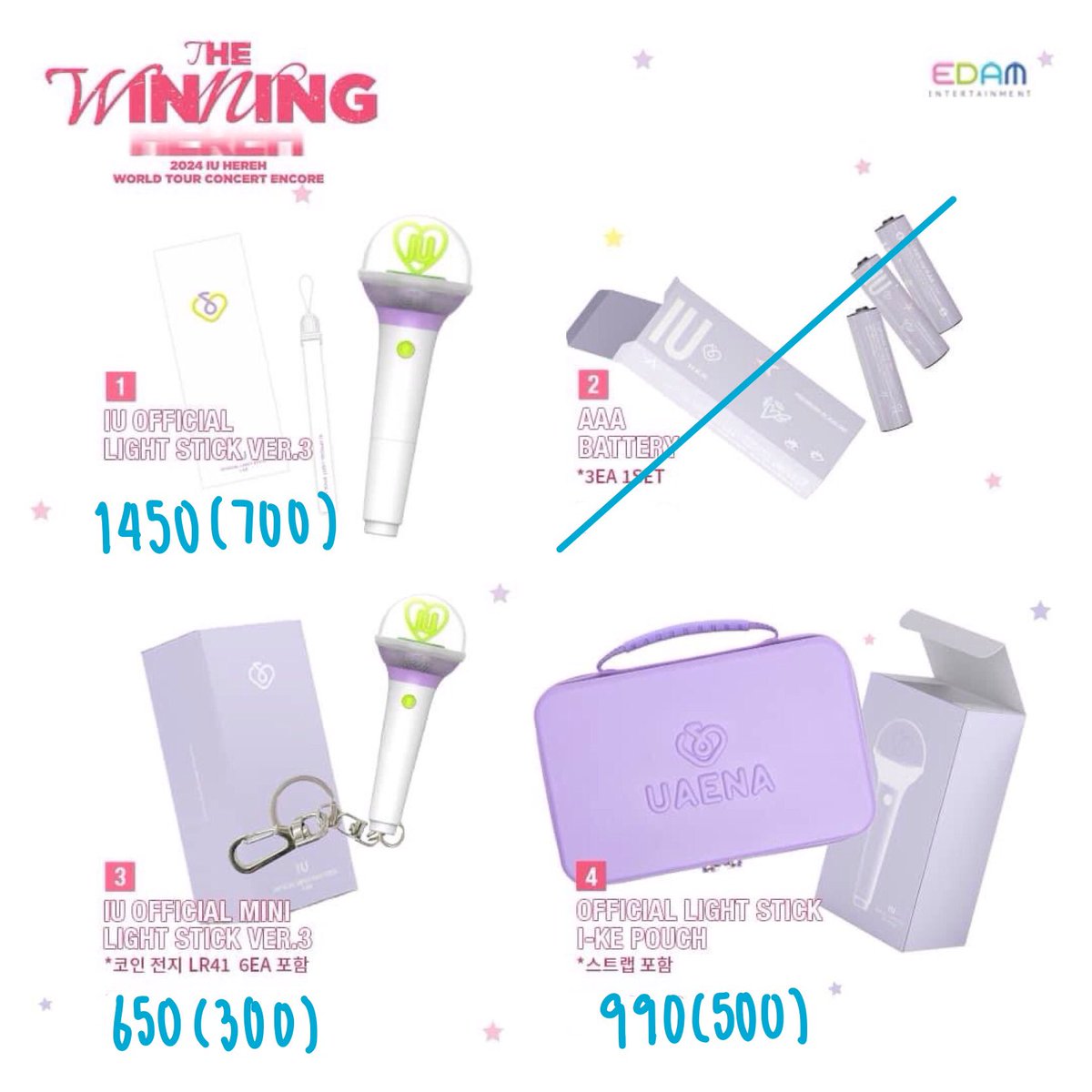 stuff_favor's tweet photo. 🌾Pre [2024 IU HEREH WORLD TOUR CONCERT ENCORE : THE WINNING] Official MD

✈️ราคารวมส่งกลับภาษีแล้ว 
✨มัดจำได้ครึ่งนึง ราคามัดจำในวงเล็บ
📦เริ่มต้น 40

เว็บเริ่มส่งสินค้า 24/9 ค่า
💕ลูกค้าที่สั่งออเดอร์กับทางร้าน มีของแถมเป็นโฟโต้การ์ดในเมนชั่นคับ

#ตลาดนัดไอยู #ตลาดนัดiu https://t.co/RY4psfUSVj