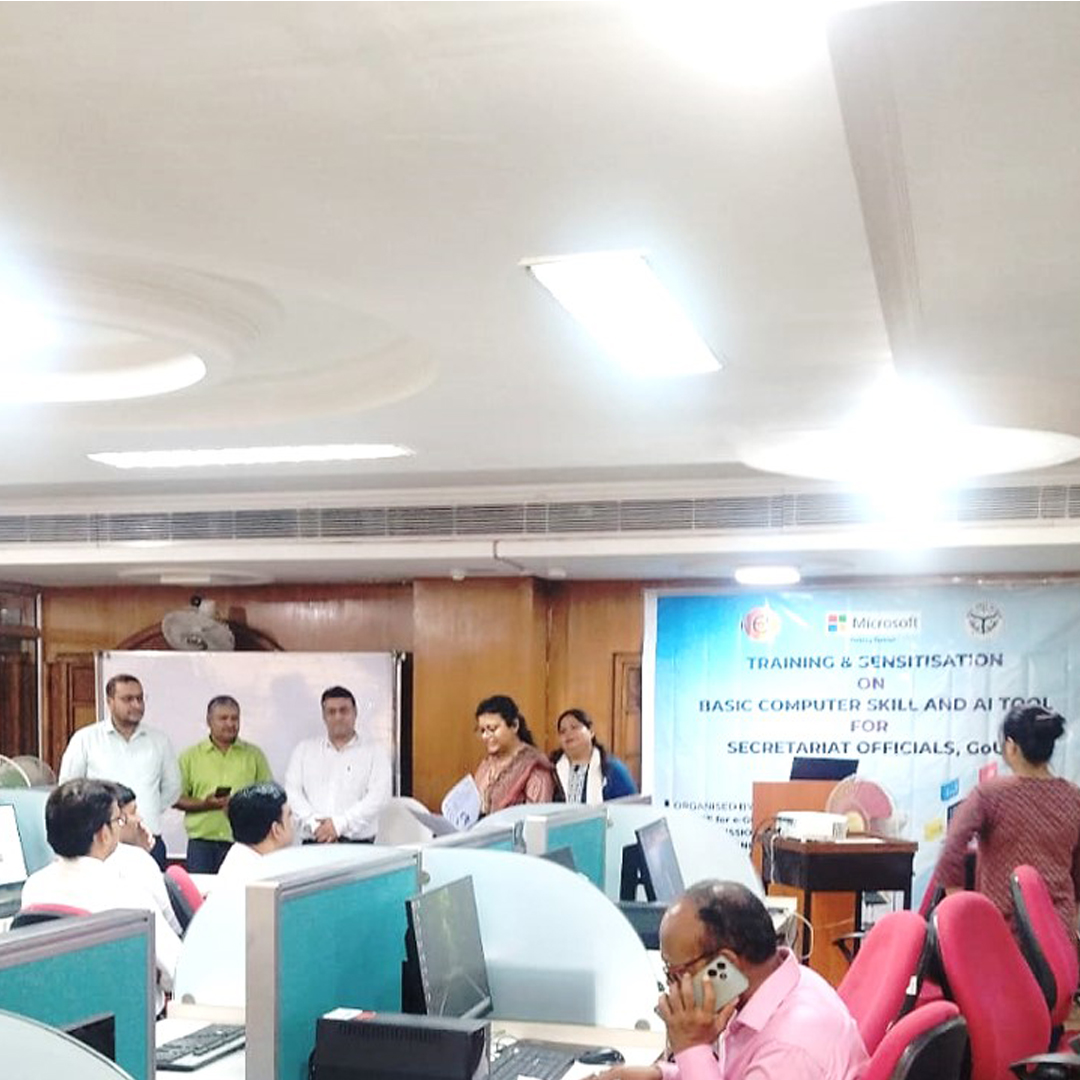 Centre_for_eGov's tweet photo. Govt. of UP &amp; Microsoft launched a Reskilling Program on 13th Aug at Bapu Bhawan, Lucknow. Focus: AI Tools, Cybersecurity, MS Word &amp; Excel copilots. Aims to boost productivity of 440 Sec. Officers. Organized by Centre for e-Gov, IT &amp; Electronics Dept., UP.

#DigitalUP #Reskilling https://t.co/Ye9Us8Jchv